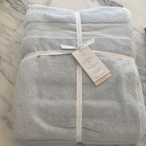 Bill & Branch Luxury Light Gray Bath Towel Set
